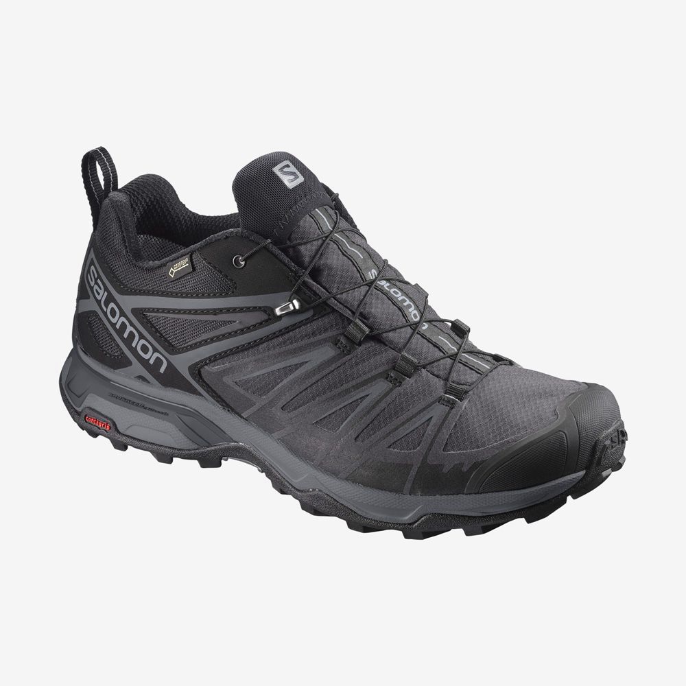 Salomon Israel X ULTRA 3 GORE-TEX - Mens Hiking Shoes - Black (AQKM-76458)